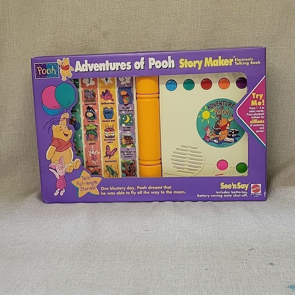 Mattel Adventures of Pooh Story Maker Purple Yellow White Toy
